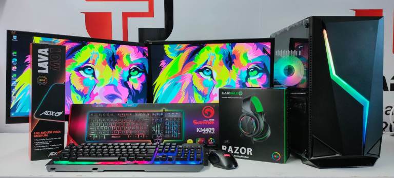 🎮🔥 Gaming PC Computer Bundle – Ryzen 5, RTX 4060, 32GB RAM + Dual 22” Monitors! 🖥️🖥️