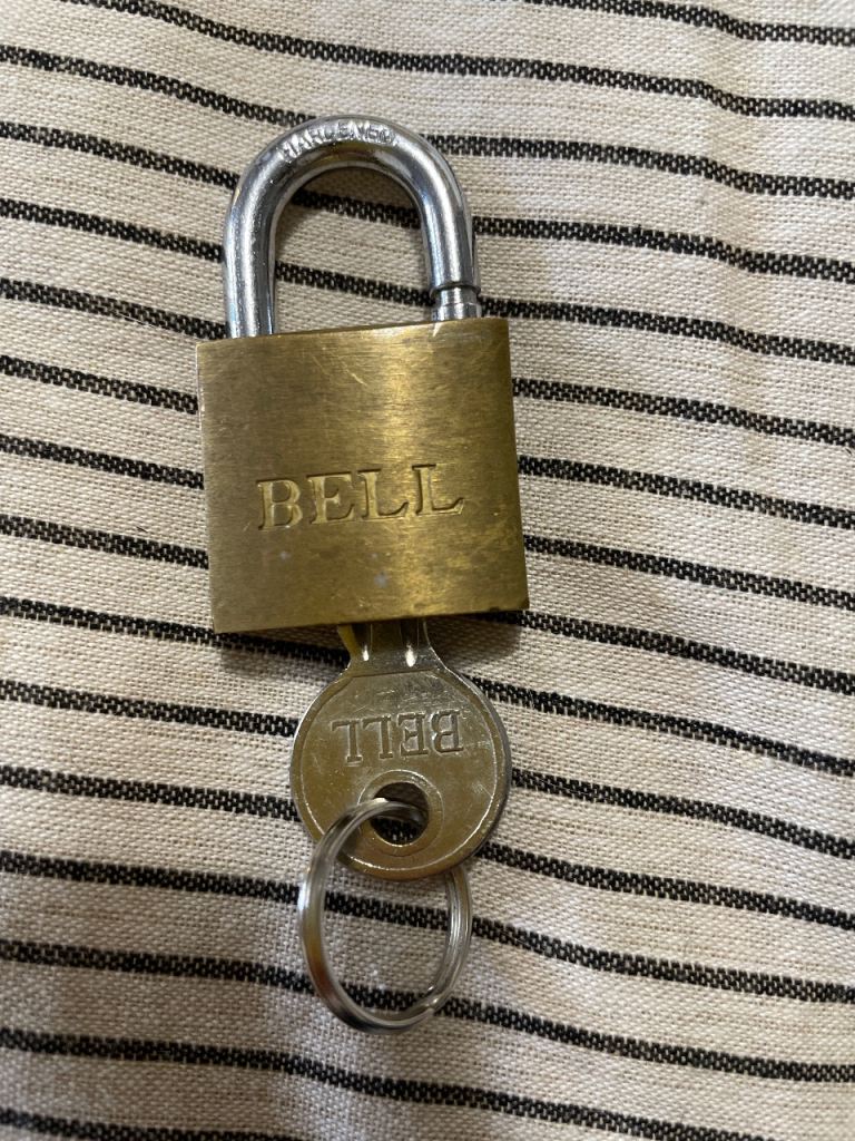 BELL Brass Padlock with Key – Good Condition