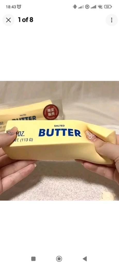 2 Butter squishy fidget toys 