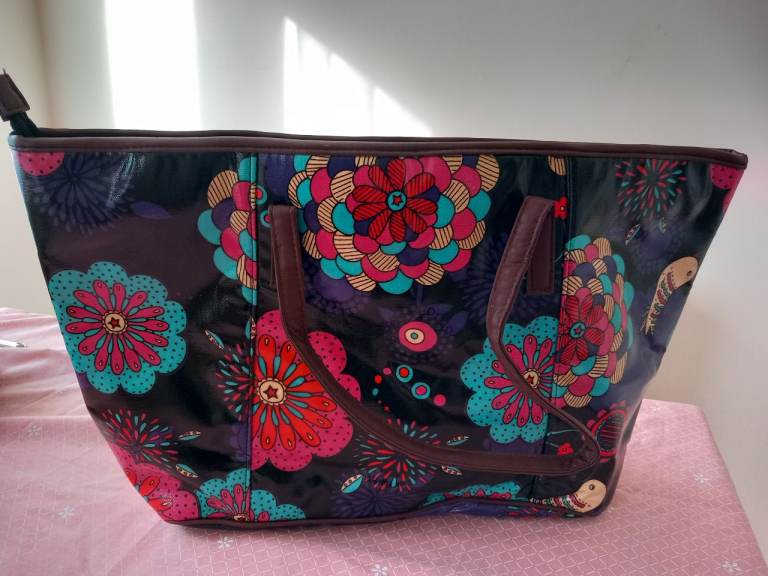 Colourful Floral Design Reusable Shopping Bag/Tote