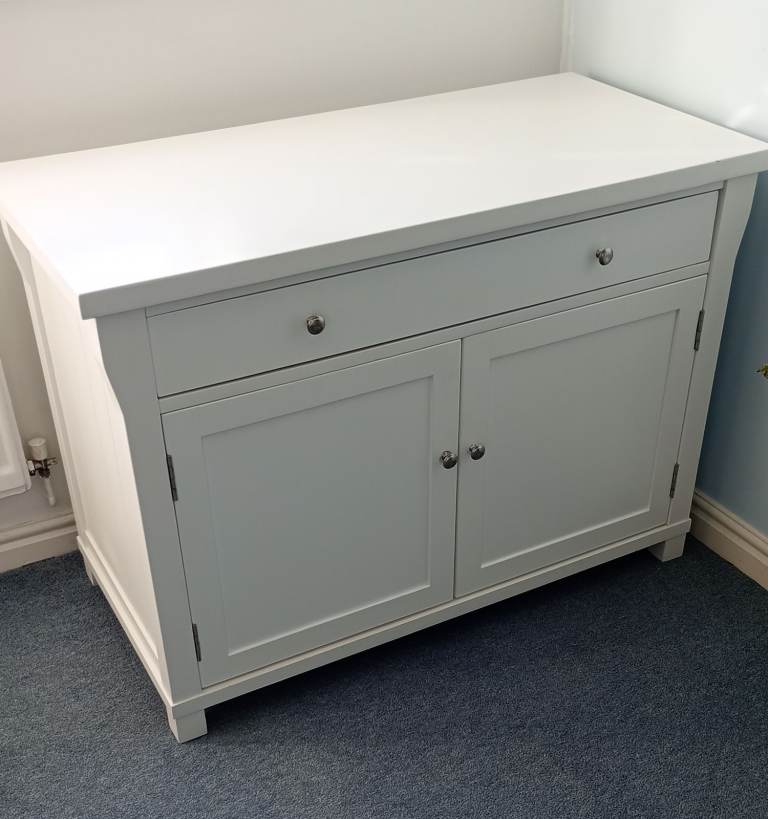 image for White painted solid wood computer desk 