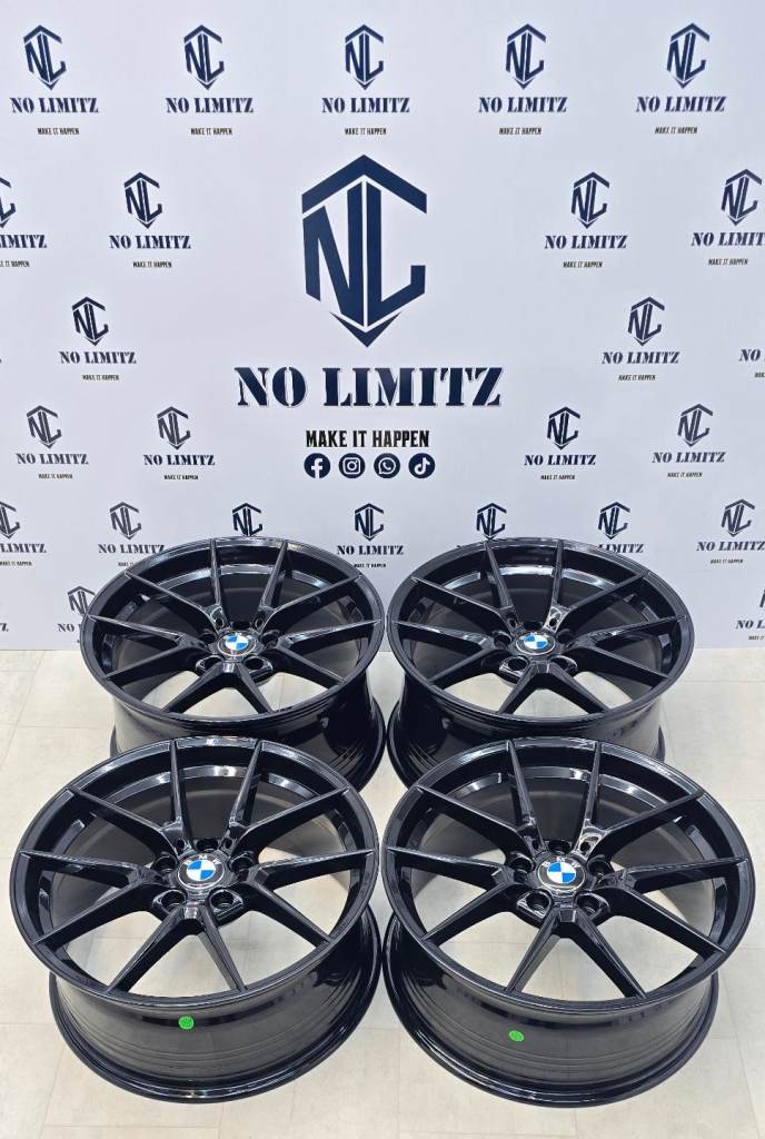BRAND NEW BMW 19" 763m CS STYLE ALLOY WHEELS 3 SERIES 4 SERIES 5 SERIES STAGGERED 5x120 GLOSS BLACK