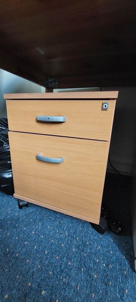 Microwave, mini fridge & filing unit