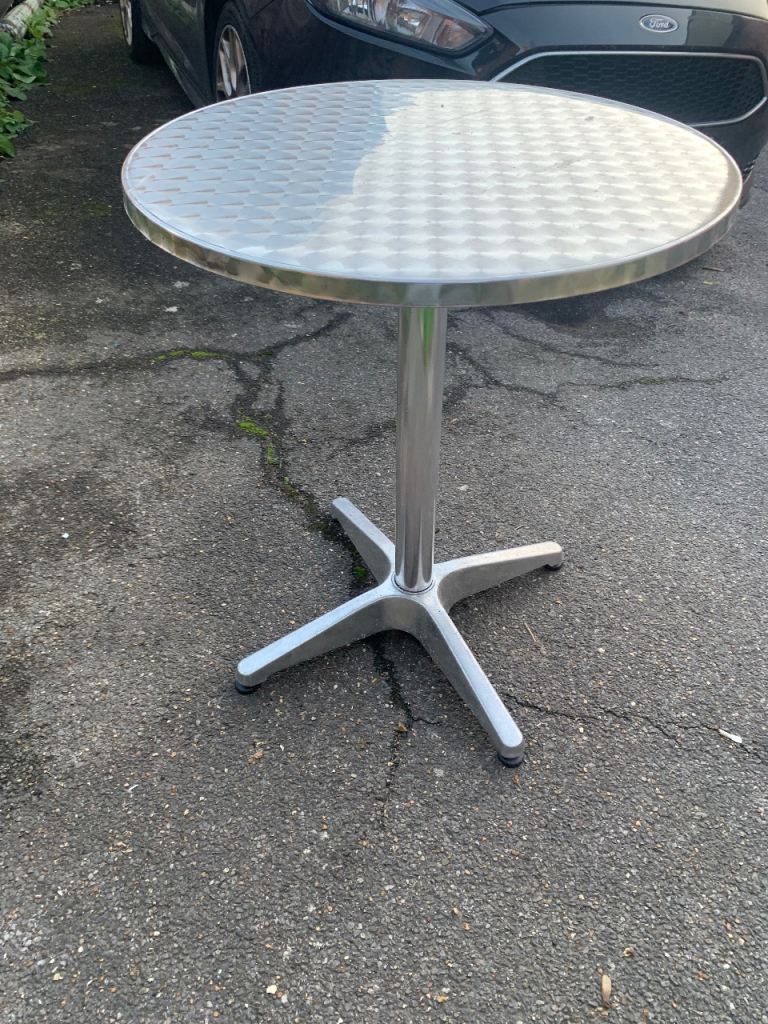 Outdoor Cast Metal Bistro Table and Chair Set