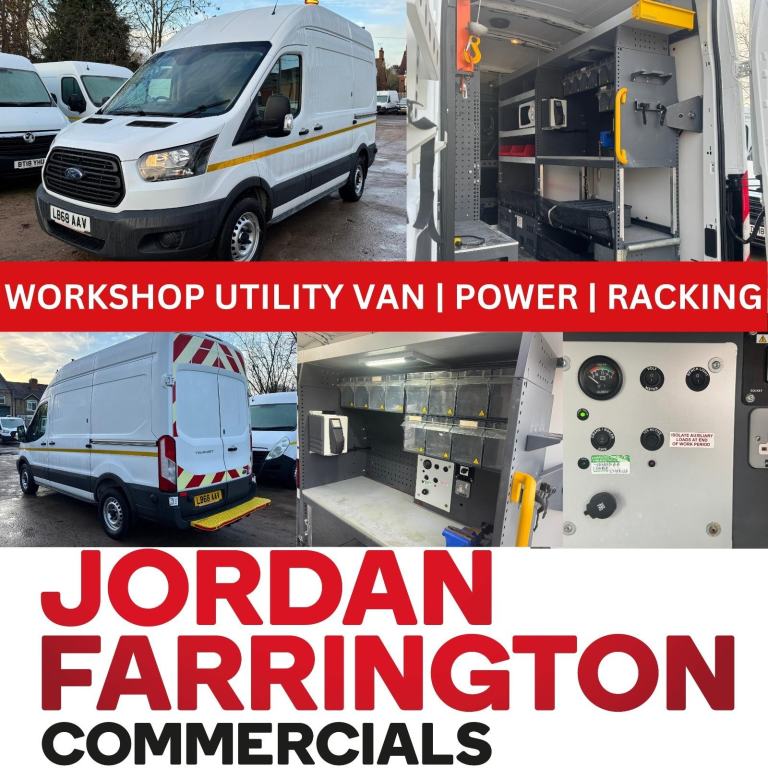 2019 68 reg FORD TRANSIT 350 L2 H3 FWD 130BHP UTILITY SPEC WORKSHOP VAN EURO 6