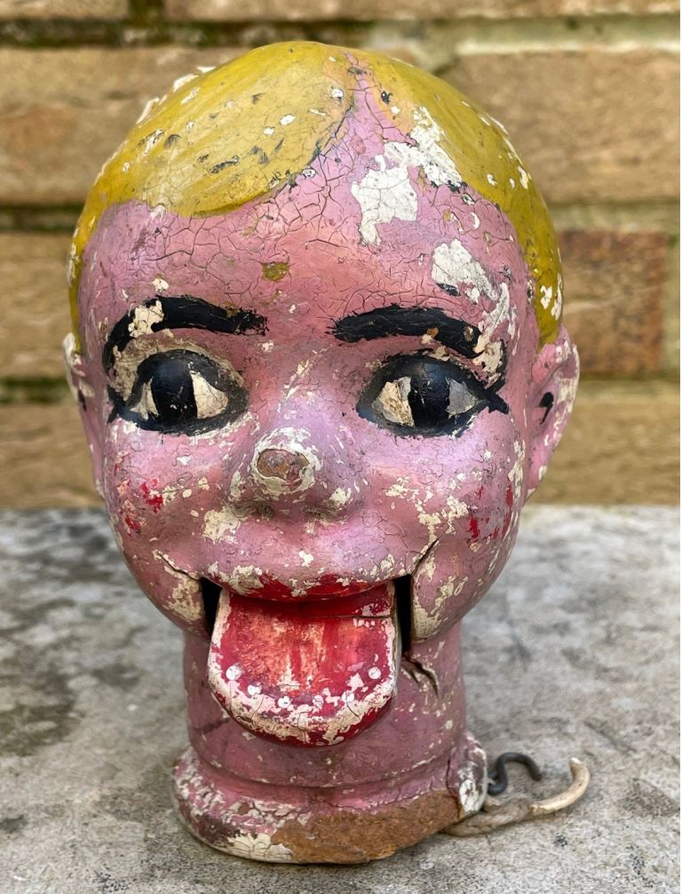 Antique ventriloquist dummy head 