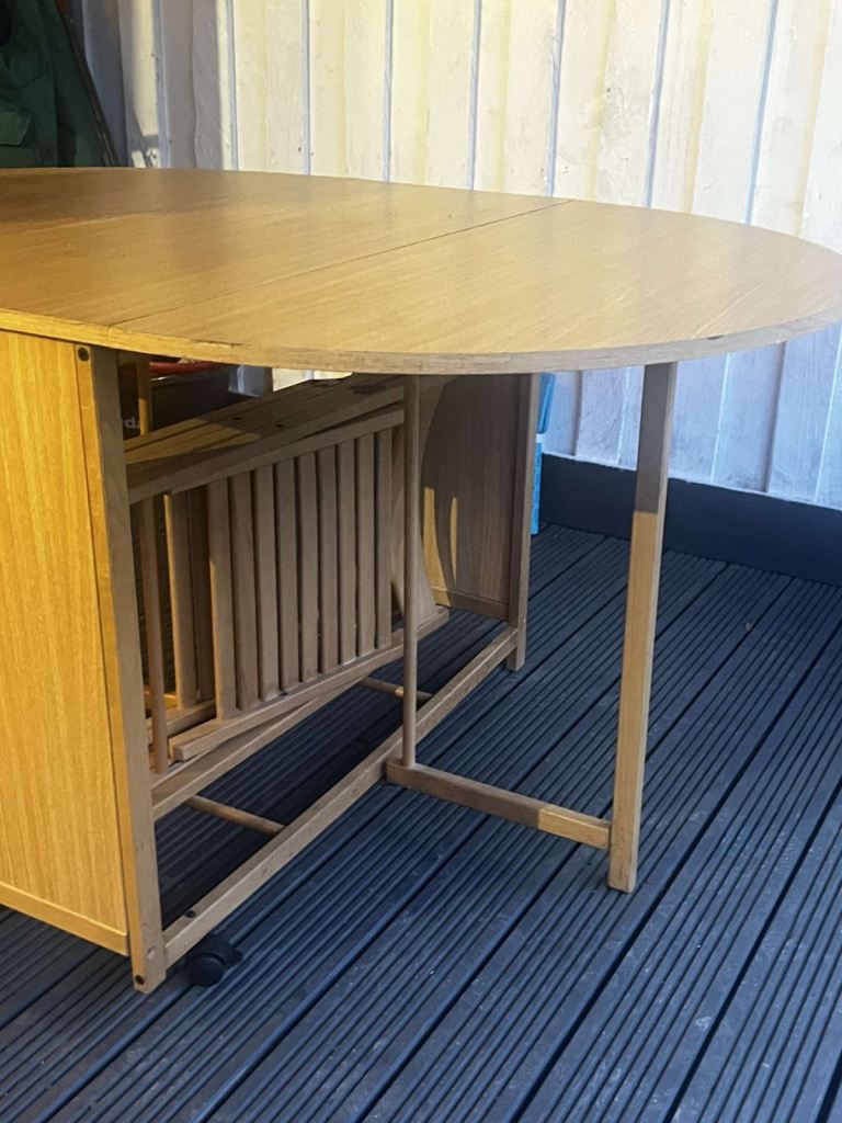Folding table & 4 chairs space saver