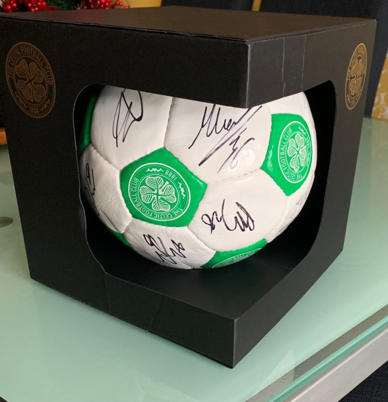 New Boxed signed Celtic Ball with authentication 