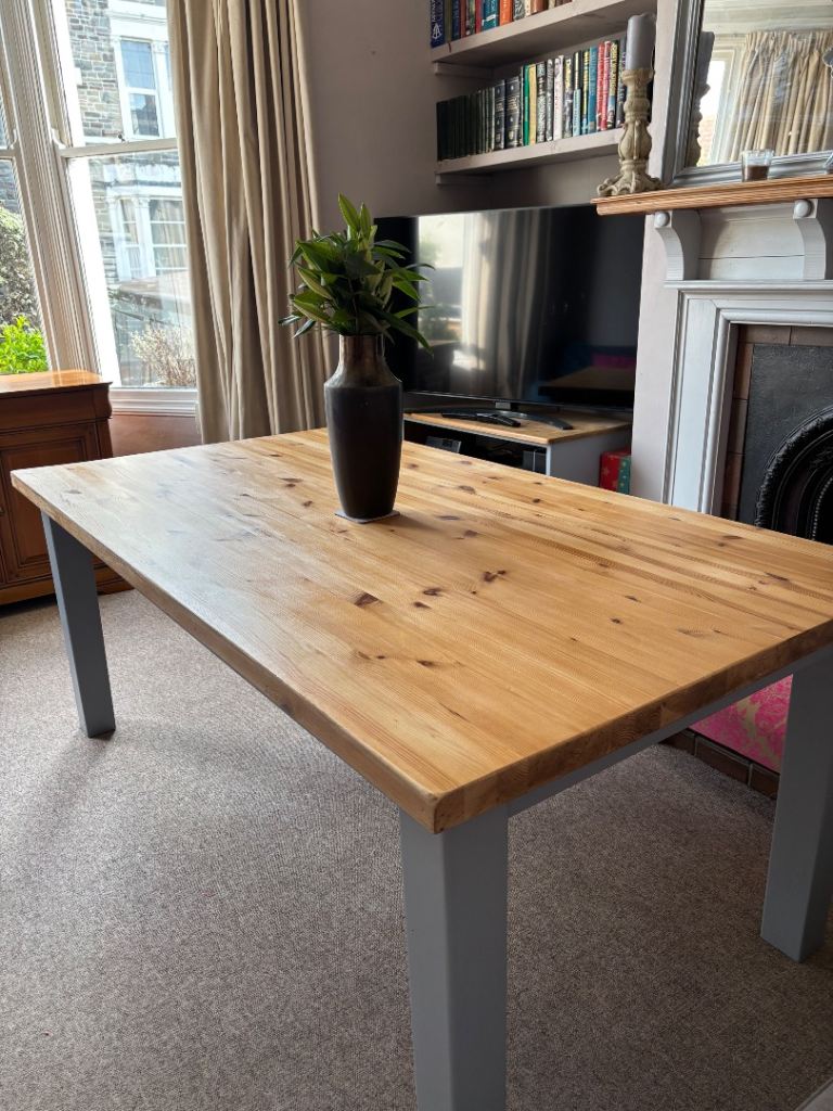 Refurbished 8 Seater Pine Dining Table