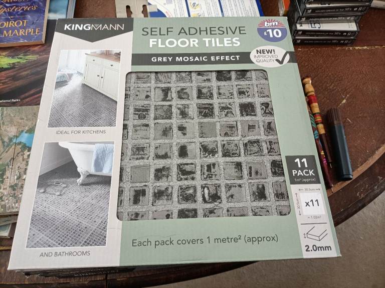 4 packs of self adhesive floor tiles 