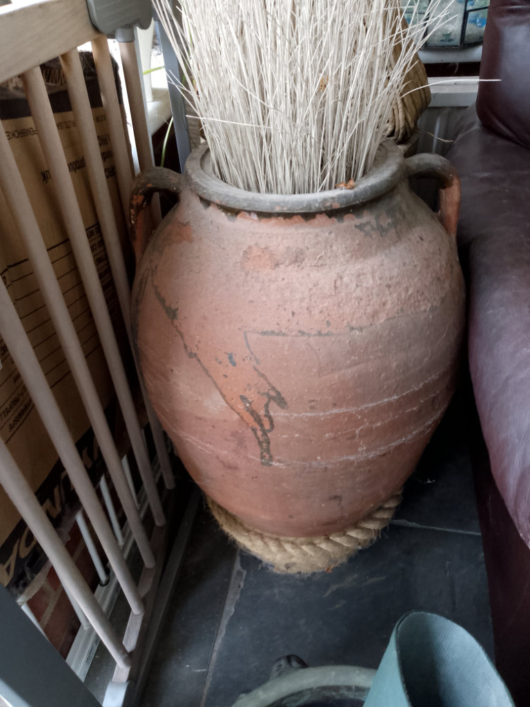 Large terracotta olive jar 26inch 66 cm