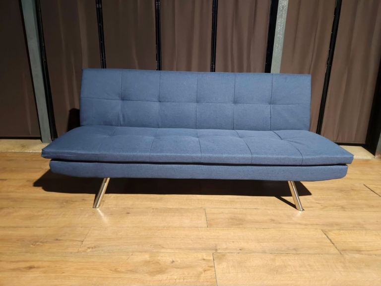 Unused Fabric Sofa Bed - Navy.