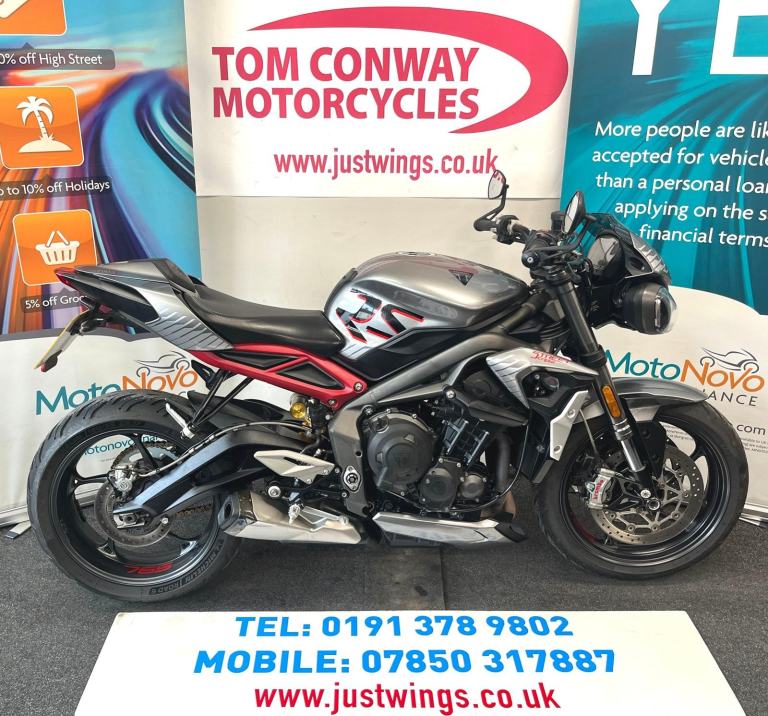 TRIUMPH STREET TRIPLE 765 RS, 2022(22), 23,951 MILES, FSH, STUNNING BIKE, £6295
