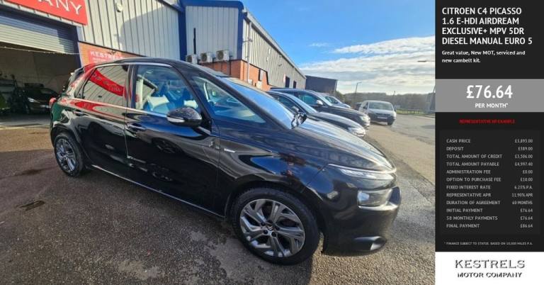 2013 Citroen C4 Picasso 1.6 e-HDi Airdream Exclusive+ MPV 5dr Diesel Manual Euro 5 (s/s) (115 ps)...