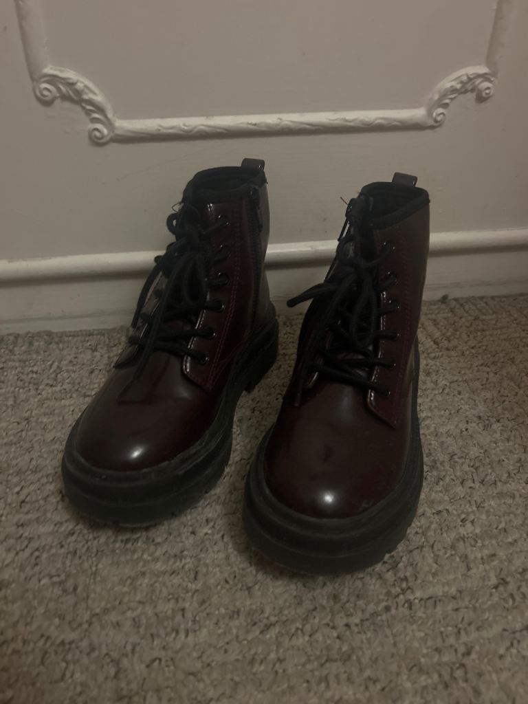 NEXT Burgundy biker boots 