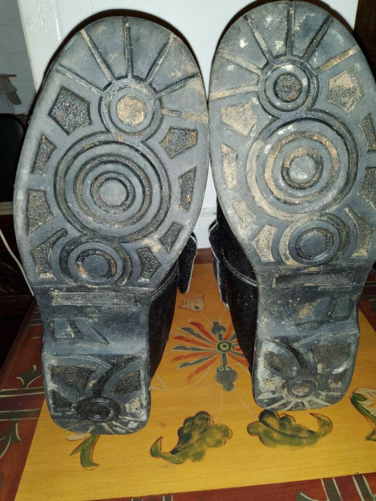 Pair Mens Motorcycle Boots Size 8/9