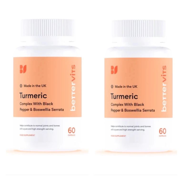 2 x BetterVits - Turmeric Complex with Black Pepper & Boswellia Serrata - 120 pc