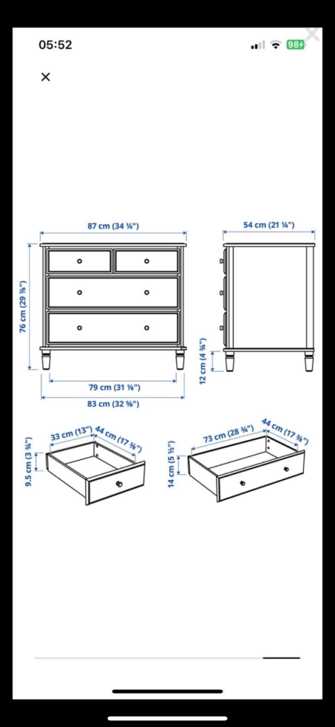 IKEA Tyssedal bedroom furniture 