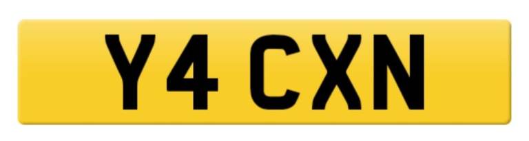 *Y4 CXN* Private car registration 