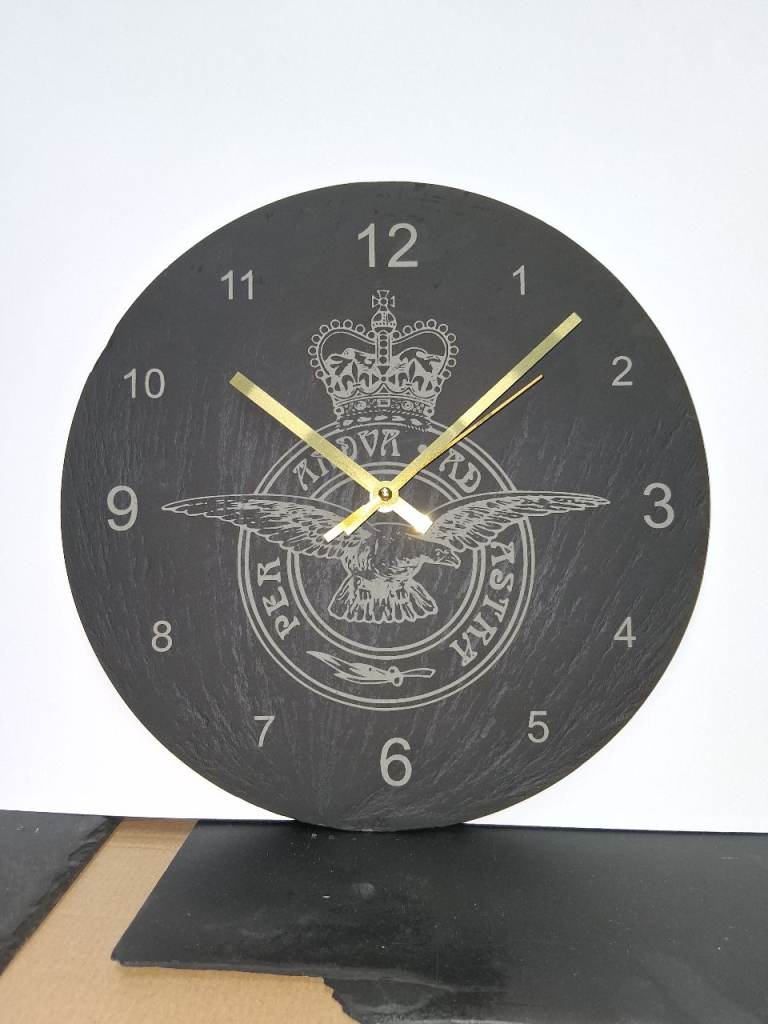RAF insignia slate clock30 cm 