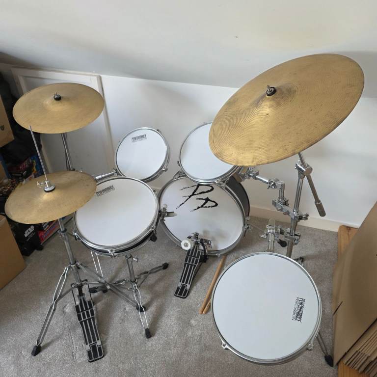 Portable Practice Drum Kit - Performance Percussion (Mesh Heads, Bags & Tools)