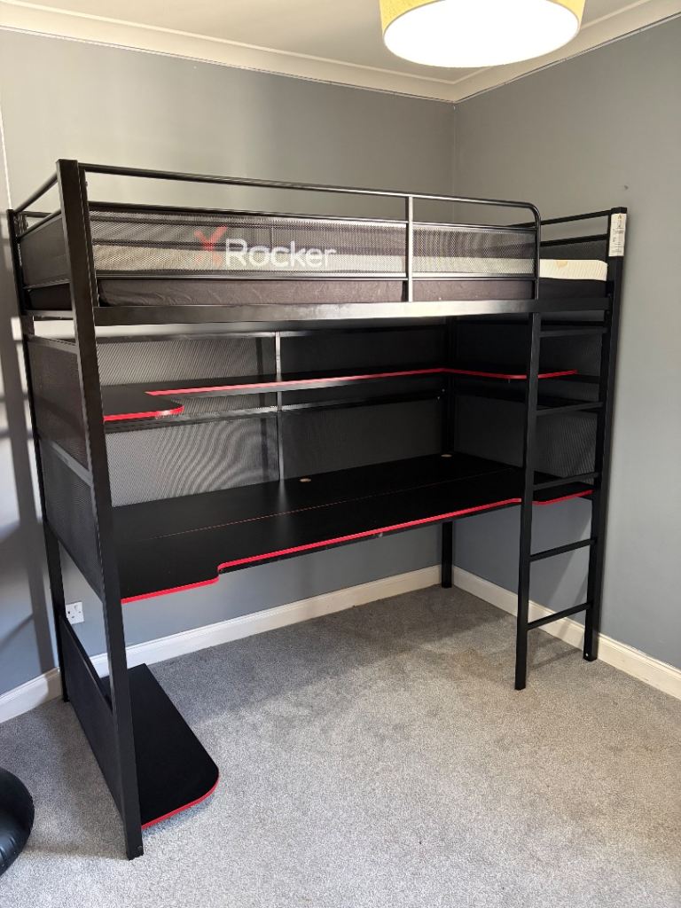 Kids X rocker gaming bed/bunk bed