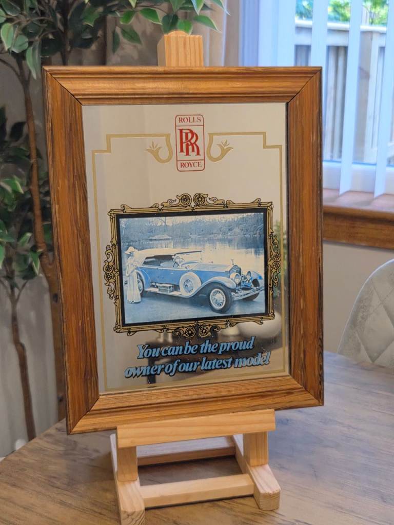 Pair of 1970's automobile advertising mirrors