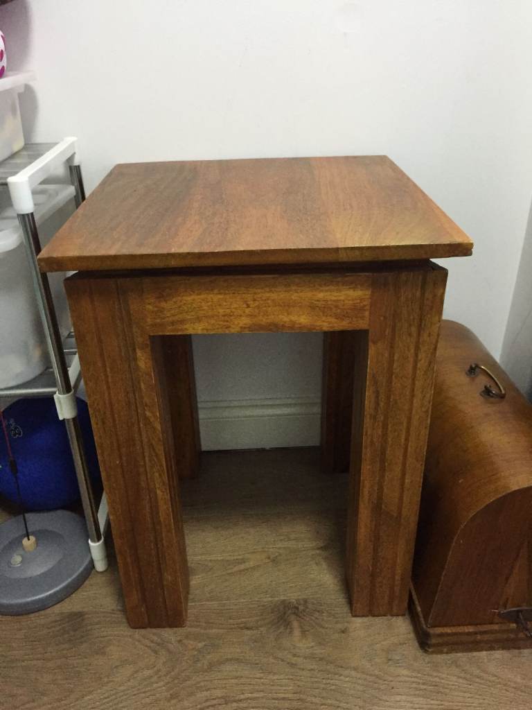 Two Oak Lamp Table