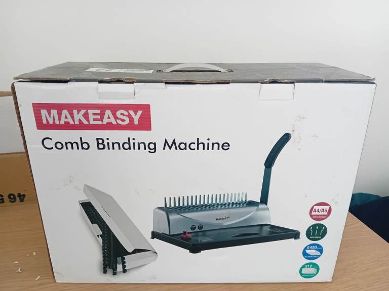 Makeasy Comb Binding Machine Paper Punch with Combs and Spirals