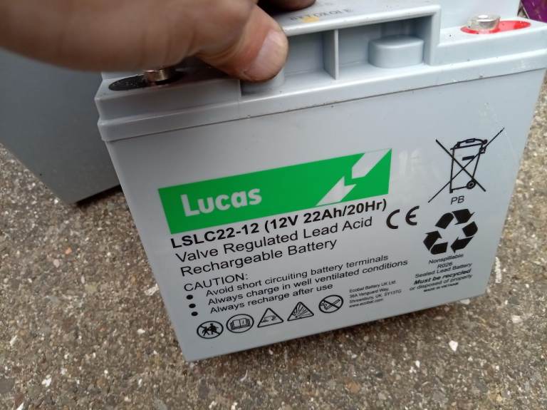 Lucas 12V 22Ah Lead Acid Rechargeable Batteries