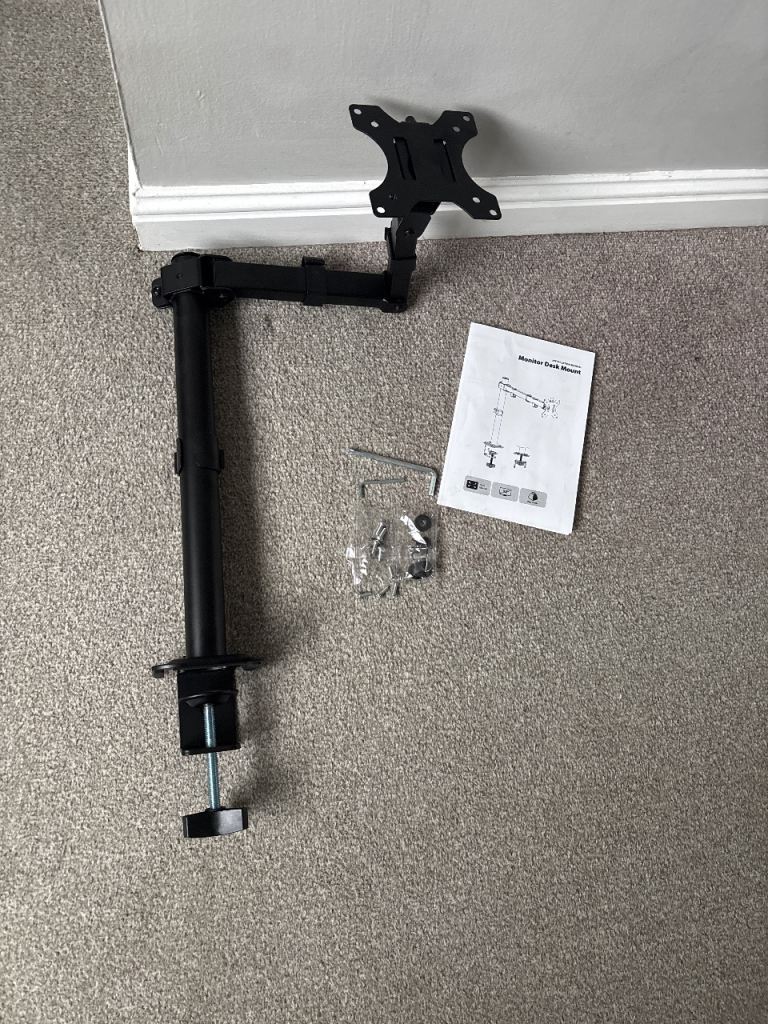 Monitor Arm Desk Mount - Black, Flexible Screen Adjustment