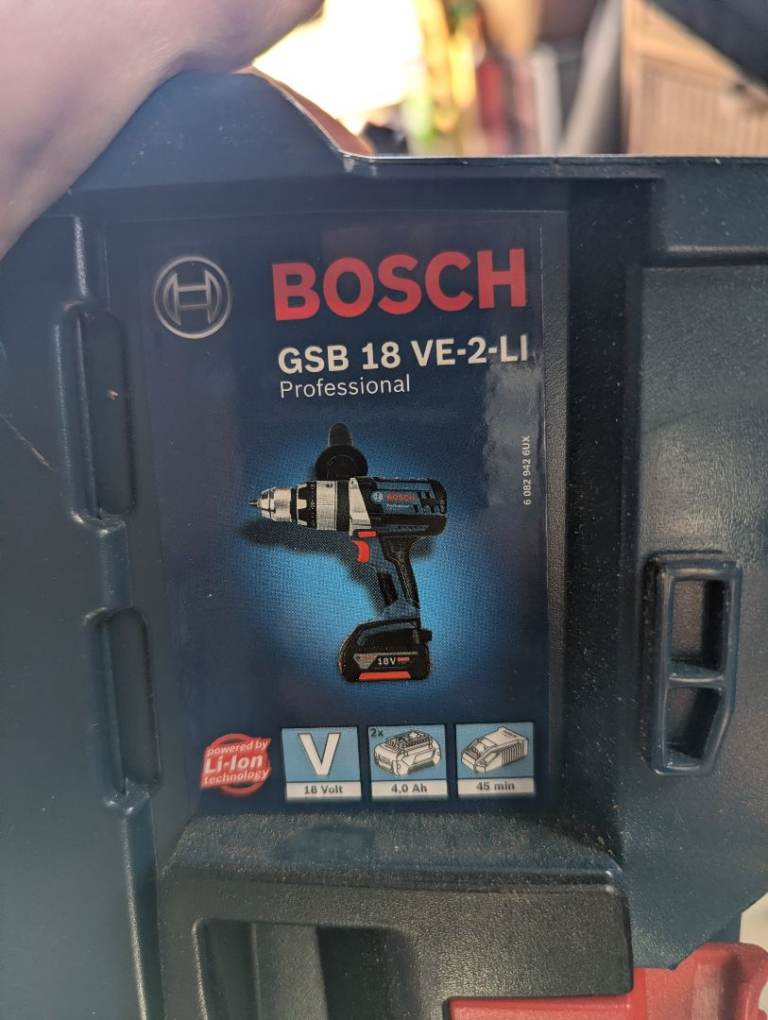 Bocsh rechargeable drill 3 batteries and charger 
