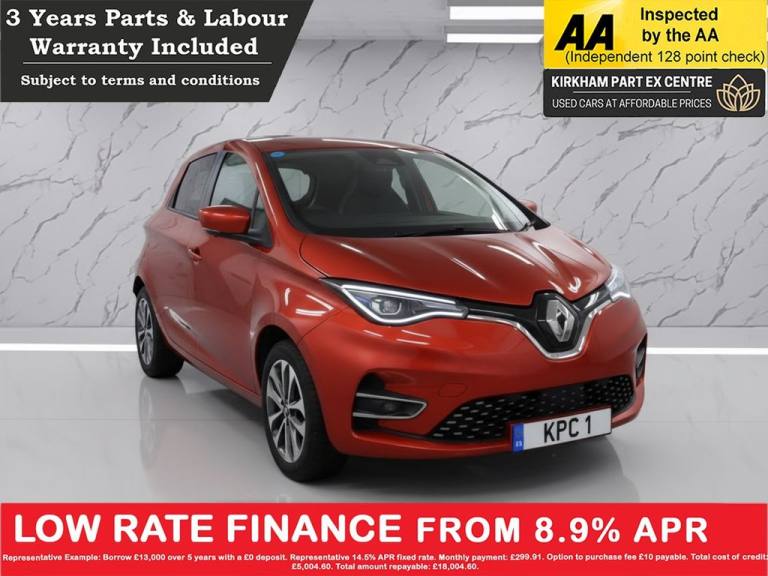 2020 Renault Zoe R135 52kWh GT Line Hatchback 5dr Electric Auto (i, Rapid Charge) (134 bhp)  Hatc...