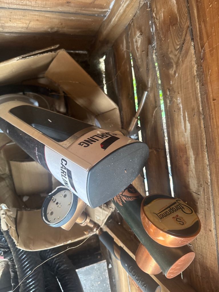 X3 beer taps and pipe
