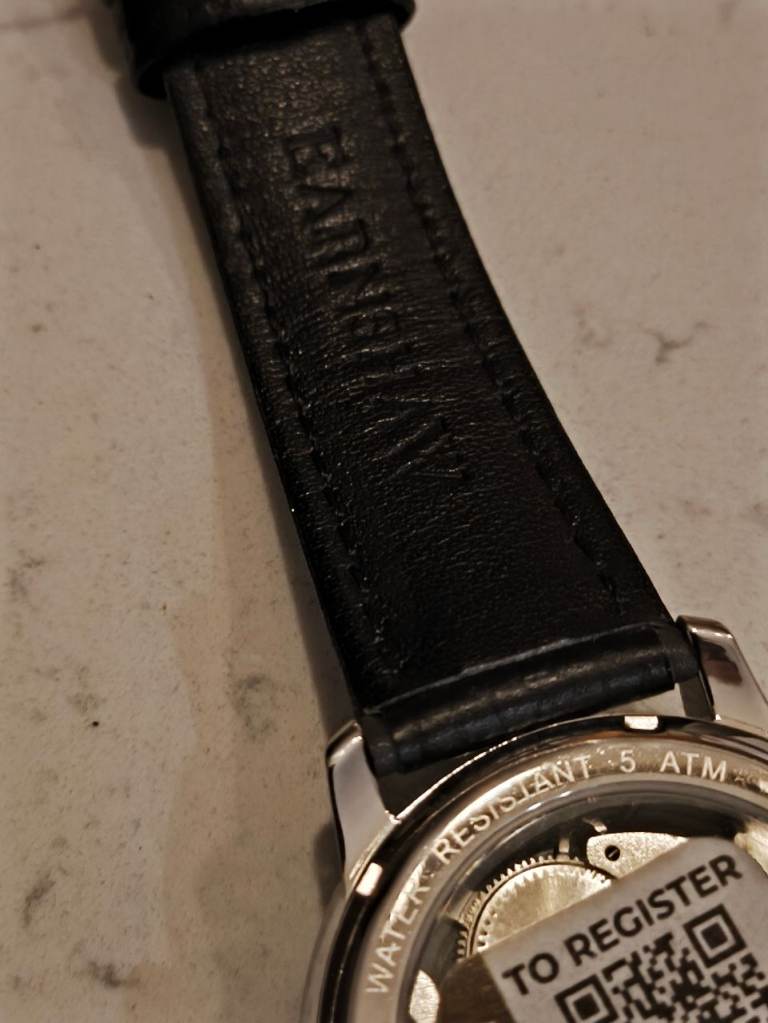 Gents, mens, automatic skeleton watch, new in box