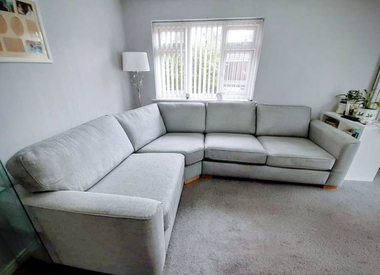 Furniture village. Corner Sofa Bed – Good Condition, Fabric Upholstery
