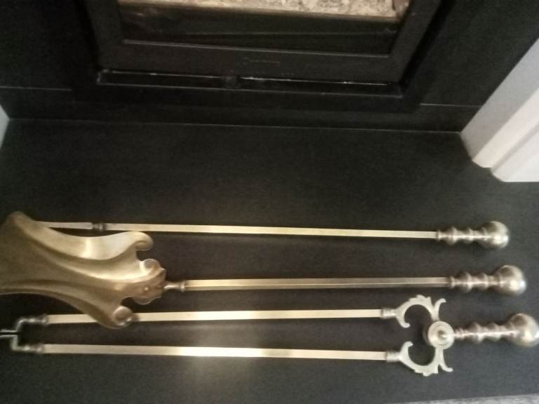 Solid Brass fireplace tools 