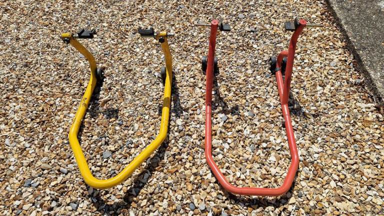 Front and rear paddock stands