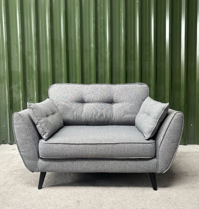 Gorgeous grey Dfs French connection 2 seater cuddle sofa