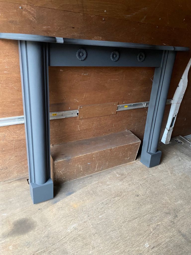Large cast iron fire surround for log burner 