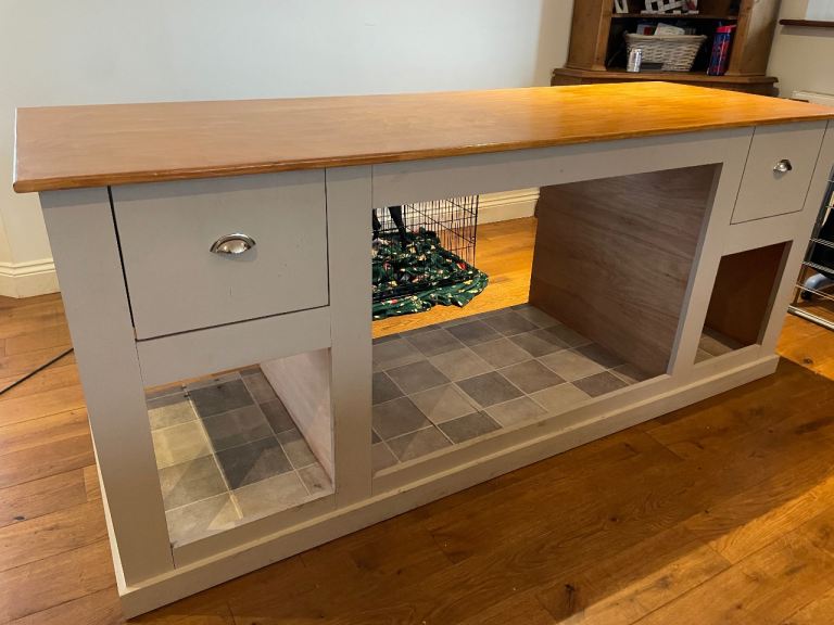 Handmade dog crate unit