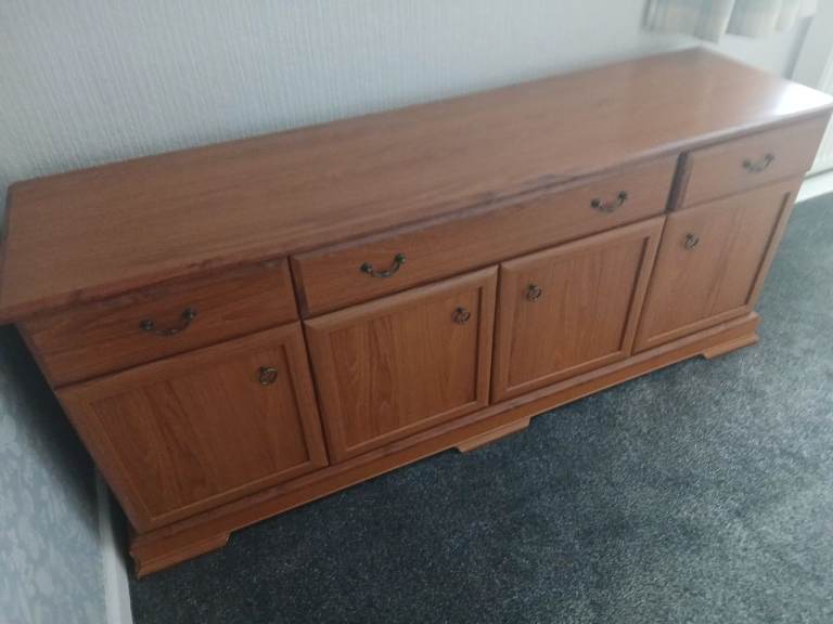Wooden Sideboard with Drawers and Cupboards – Good Condition