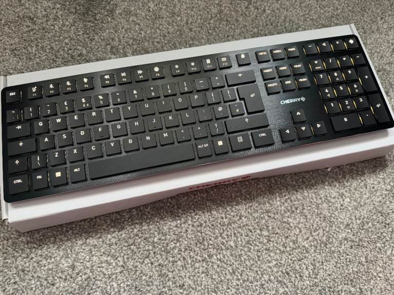 Like New! Cherry KW X ULP - Ultra low profile mechanical gaming keyboard - backlit!