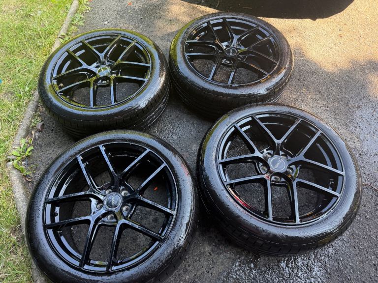 Like new. Genuine 19” Romac Diablo alloys with new Goodyear tyres. Audi, BMW, VW, Skoda, Seat