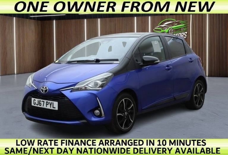 2017 67 TOYOTA YARIS 1.5 VVT-I BLUE BI-TONE HATCHBACK 5DR PETROL MANUAL EURO 6 (