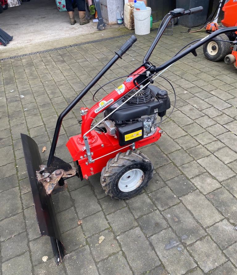 Eurosystems P55 multi-tool power unit with snow plough attachment