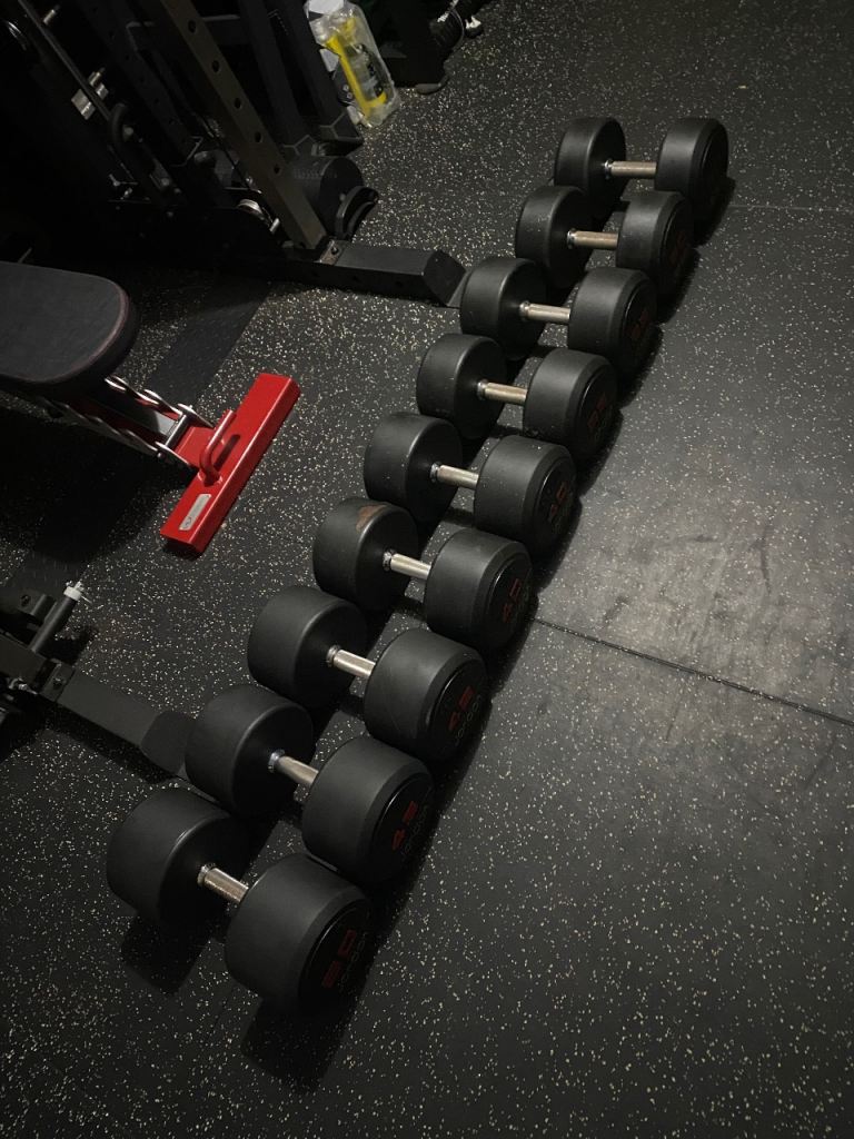 350kg Jordan urethane dumbbells set 2x 30kg, 2x 35kg, 2x 40kg, 2x 45kg & 1x 50kg