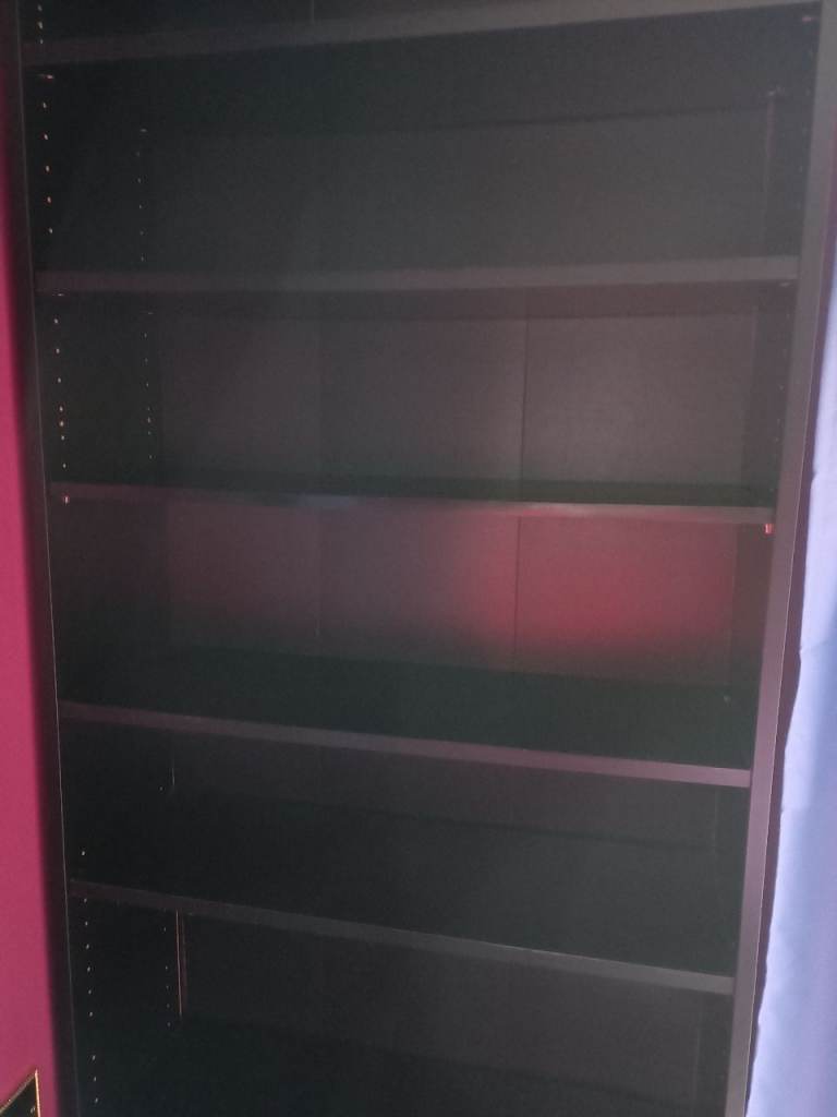 7 shelf bookcase black good condition