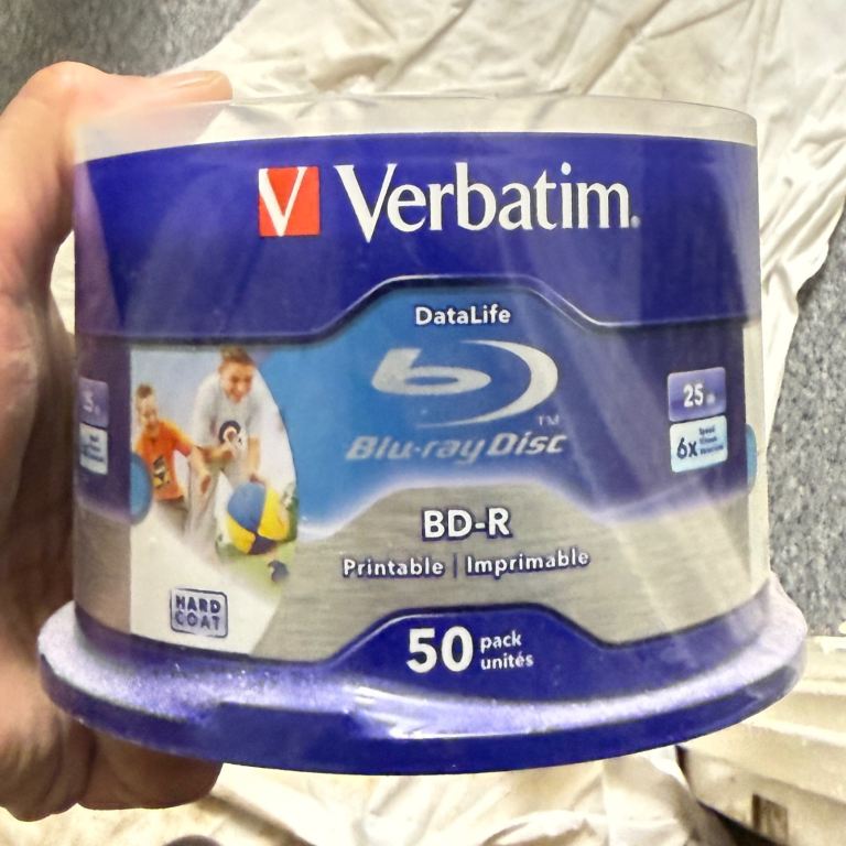 Verbatim 43812 25GB 6x BD-R SL Datalife Inkjet Printable