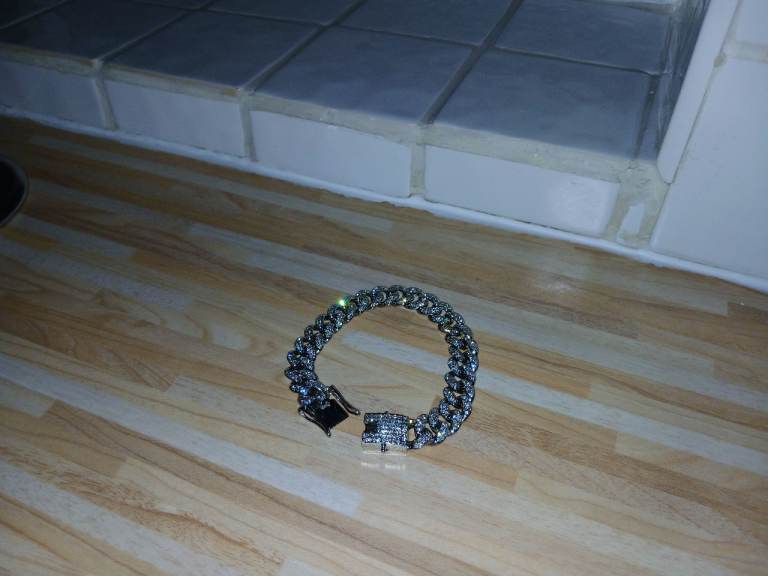 Iced Out Gold Plated Cuban Curb Bracelet 